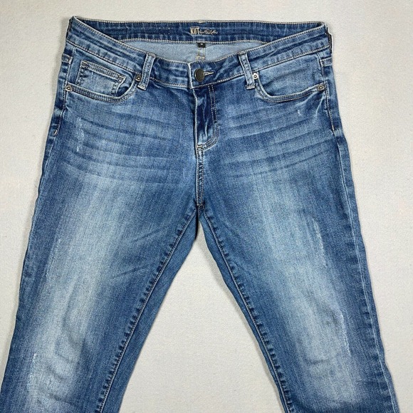 Kut from the Kloth Jeans Womens 8 Mid Rise Straight Leg Blue 30 Inseam - Picture 2 of 11
